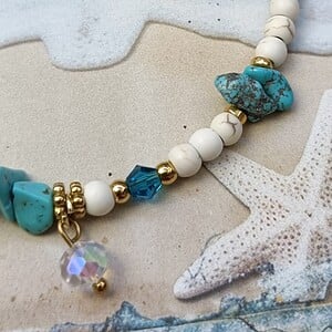 Ibiza armband howliet turquoise
