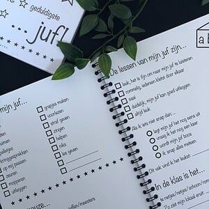 Invulboek voor de Juf – Persoonlijk afscheidscadeau vol herinneringen en lieve berichtjes
