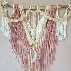 Jute macrame wandhanger, Ibiza stijl!