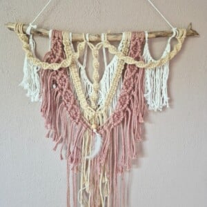 Jute macrame wandhanger, Ibiza stijl!