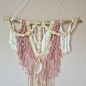 Jute macrame wandhanger, Ibiza stijl!