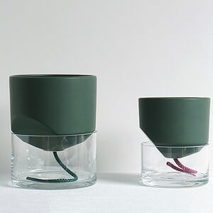 Kapi growing set: Small + Big flowerpot | Green