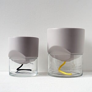 Kapi growing set: Small + Big flowerpot | Pebble