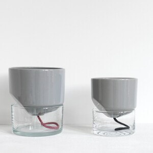 Kapi growing set: Small + Big flowerpot | Sleek gray