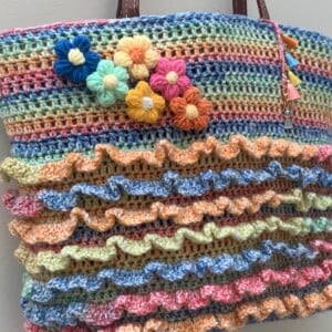 Mand/Tas zomers met roesjes en bloemen!
