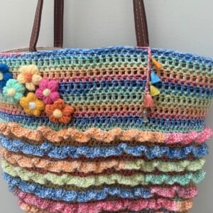 Mand/Tas zomers met roesjes en bloemen!