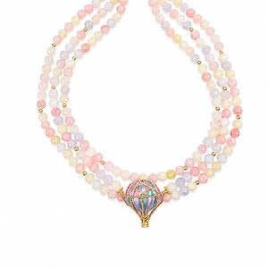 Morganiet ketting met broche van een heteluchtballon