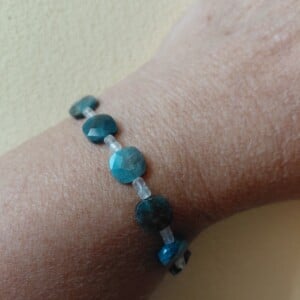 Nordic Sky, Armband met blauwe apatiet en maansteen