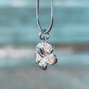 Oceaan Hibiscus Ketting Zilver