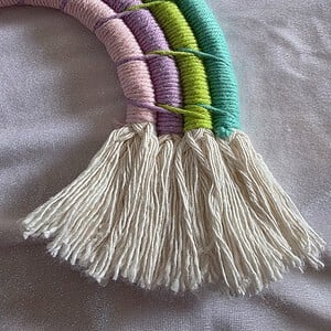 Pastel Rainbow Dreamcatcher – Kinderkamer Wandhanger