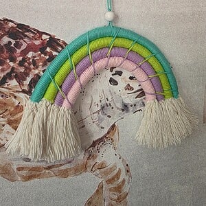 Pastel Rainbow Dreamcatcher – Kinderkamer Wandhanger