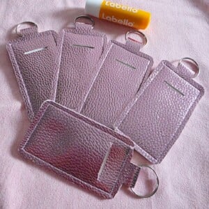 Pink Shine Lipstick Holder – Keychain Case