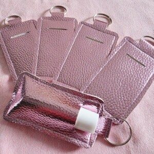 Pink Shine Lipstick Holder – Keychain Case