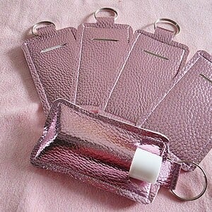 Pink Shine Lipstick Holder – Keychain Case