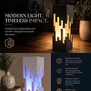 Pixel Glow Table Lamp – Modern Geometric Ambient Light