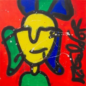 Schilderij Sok mannetje
