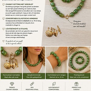 Set statement ketting + armband groen