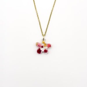 Subtiele Ketting met Bloem Hanger Gevuld met Echt Gipskruid uit Den Haag (GirlMeetsDenHaag x CH Design)