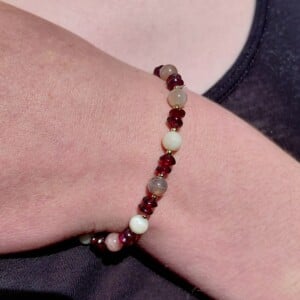 Sun & Heart: armband met zonnesteen en granaat