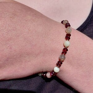 Sun & Heart: armband met zonnesteen en granaat
