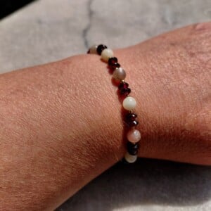 Sun & Heart: armband met zonnesteen en granaat