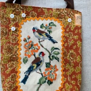 Tote bag met borduurwerk met puttertjes
