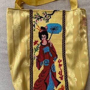 Tote bag met mooie Japanse dame
