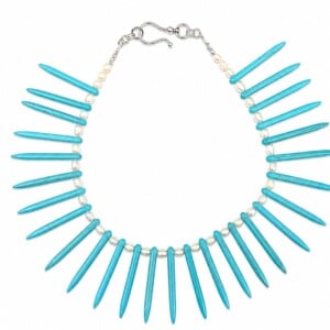 Turkoois en zoetwaterparels ketting