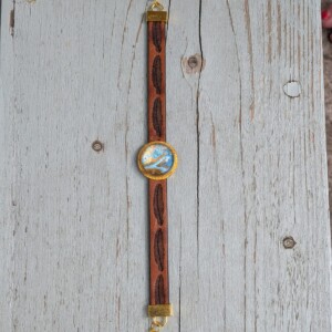 Unieke leren armband
