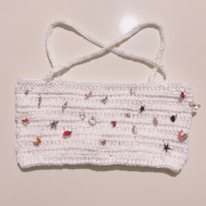 Usagi Charmspell – Gehaakte charm micro croptop – XS