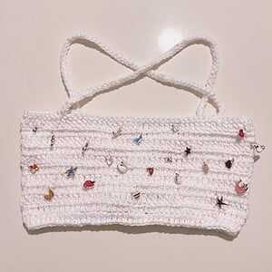 Usagi Charmspell – Gehaakte charm micro croptop – XS