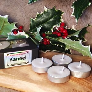 Waxinelichtjes set Kaneel