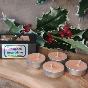 Waxinelichtjes set Pompoen Botercreme