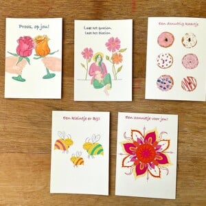 Wenskaart (set van 5 kaarten)