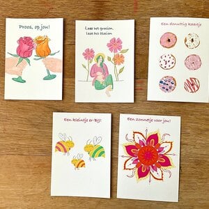 Wenskaart (set van 5 kaarten)