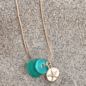 Zeeglas Zeester & Schildpad Ketting Goud
