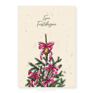 507 Fijne feestdagen kerstkaart, wenskaart 10x15cm
