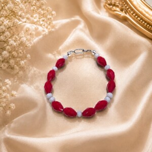 Armband met Rode Glaskralen