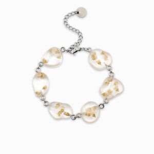 Armband met Steenvormige Hangers Gevuld met Echt Gipskruid (The Classics)
