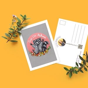 Awkward trashpanda A6 ansichkaart