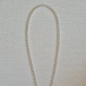 Basic zilveren jassaron ketting met ovale clipsluiting voor bedels
