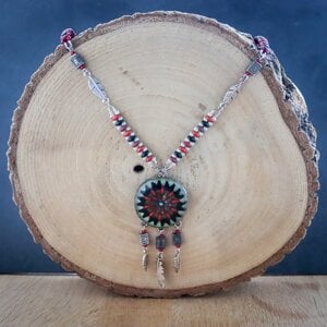 Bohemian Folklore & Vrije Geest, handgemaakte moderne dromenvanger ketting