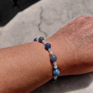 Calming Blue: armband met blauwe aventurijn en morganiet