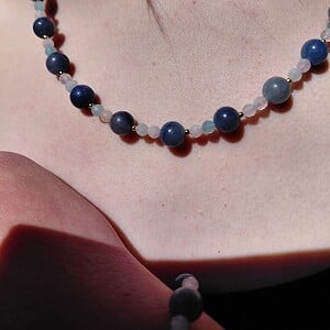 Calming Blue: Ketting met blauwe aventurijn en morganiet