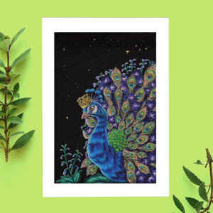 Delphine peacock royalty ansicht kaart A6