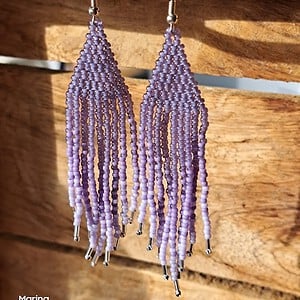 Fringe oorbellen Lavender Haze
