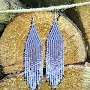 Fringe oorbellen Lavender Haze