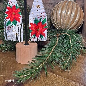 Fringeoorbellen met Poinsettia – Feestelijke Kerst Edition