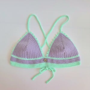 Gehaakt topje | Lila en mintgroen