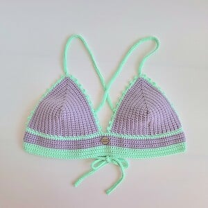 Gehaakt topje | Lila en mintgroen
